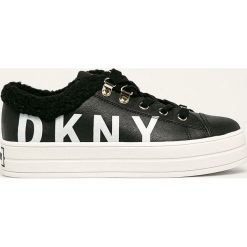 Dkny - Buty. Czarne buty sportowe damskie DKNY, bez wzorów, ze skóry, sportowe. W wyprzedaży za 449,90 zł.