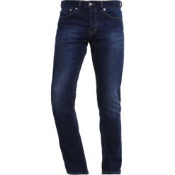 Topman Jeansy Slim Fit dark blue. Niebieskie jeansy męskie marki Topman. W wyprzedaży za 135,20 zł.