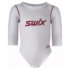 Swix Body Dziecięce Racex Jr., Biało/Czerwone, 68. Białe body niemowlęce marki Swix, z długim rękawem. W wyprzedaży za 79,00 zł.