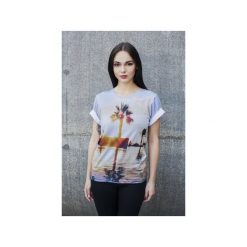 T-shirt The Palm. Szare t-shirty damskie Bahabay, xs, z nadrukiem, z bawełny, bez kołnierzyka. Za 83,30 zł.