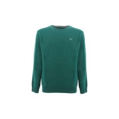 Swetry Gant SUPER FINE CREW. Zielone swetry męskie GANT, xl, bez wzorów, bez kołnierzyka, bez kaptura. Za 463,67 zł.