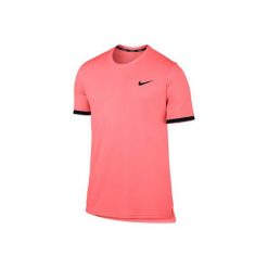 T-Shirt Tenis Dry Top Team Lava. Brązowe topy sportowe damskie marki Nike, l, z materiału. W wyprzedaży za 99,99 zł.