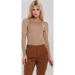 Ciemnobeżowy Sweter Spellbinding. Brązowe swetry damskie other, s, bez wzorów, z dzianiny, casualowe, z długim rękawem, długie, bez kaptura. Za 89,99 zł.