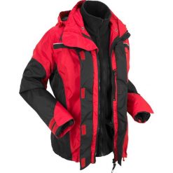 Kurtka na każdą pogodę 3 w 1 bonprix czerwono-czarny. Czerwone kurtki damskie bonprix, bez wzorów, z polaru. Za 189,99 zł.
