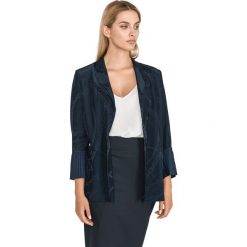 Pinko Helen Blezer Niebieski. Niebieskie płaszcze damskie Pinko, s, bez wzorów, z wiskozy. Za 2418,95 zł.