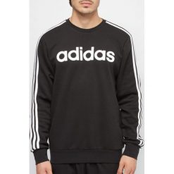Bluza męska adidas czarno-białe. Czarne bluzy męskie Adidas, s, bez wzorów, z bawełny, bez kołnierzyka, bez rękawów, bez kaptura. Za 199,90 zł.