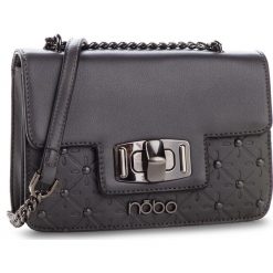 Torebka NOBO - NBAG-F4370-C019 Szary. Szare listonoszki damskie Nobo, ze skóry ekologicznej, bez dodatków. W wyprzedaży za 159,00 zł.