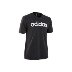 Koszulka krótki rękaw Slim Gym & Pilates Linear męska. Czarne koszulki męskie Adidas, xl, bez wzorów, z bawełny, bez kołnierzyka, z krótkim rękawem, krótkie. Za 89,99 zł.