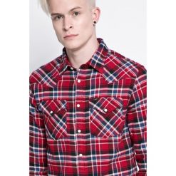 Lee - Koszula Western. Czerwone bez kategorii marki Lee, xl, w kratkę, z bawełny, z klasycznym kołnierzykiem, z długim rękawem. W wyprzedaży za 109,90 zł.