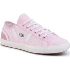 Tenisówki LACOSTE - Sideline 120 1 Cfa 7-39CFA00172E5 Lt Pnk/Off Wht. Różowe półbuty damskie Lacoste, bez wzorów, ze skóry, bez zapięcia. W wyprzedaży za 259,00 zł.