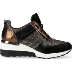 Sneakersy czarno złote. Czarne sneakersy damskie Arturo Vicci, ze skóry. Za 319,00 zł.