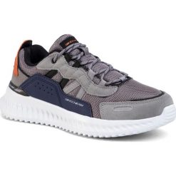 Buty SKECHERS - Ximino 232011/GYMT Gray/Mt. Szare buty sportowe męskie Skechers, ze skóry, bez zapięcia, na fitness i siłownię. Za 299,00 zł.