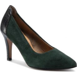 Szpilki TAMARIS - 1-22445-25 Forest Sue/Str. Zielone półbuty damskie Tamaris, bez wzorów, z zamszu, bez obcasa, na obcasie, bez zapięcia. Za 229,00 zł.