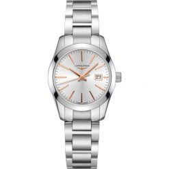LONGINES Conquest L2.286.4.72.6. Szare zegarki damskie LONGINES, złote. Za 3480,00 zł.