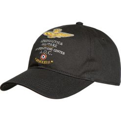 Czapka AERONAUTICA MILITARE Brązowy. Brązowe czapki męskie marki Aeronautica Militare, z haftami, z tkaniny. Za 200,00 zł.