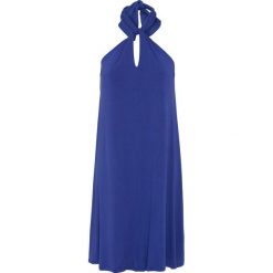 Sukienka z dekoltem halter bonprix szafirowy. Niebieskie sukienki damskie bonprix, bez wzorów, z elastanu, bez kołnierzyka, bez rękawów. Za 42,99 zł.