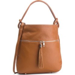 Torebka CREOLE - K10567 Koniak. Pomarańczowe torebki klasyczne damskie Creole, bez wzorów, ze skóry, eleganckie, na ramię, bez dodatków. Za 249,00 zł.