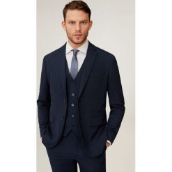 Mango Man - Marynarka Brasilia. Niebieskie garnitury męskie Mango Man, bez wzorów, z elastanu, eleganckie. Za 349,90 zł.