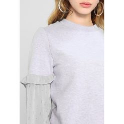Bluzy damskie: Lost Ink Petite DOBBY BLOUSEN SLEEVE Bluza light grey