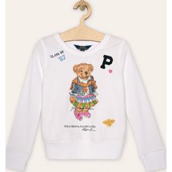 Polo Ralph Lauren - Bluza dziecięca 134-176 cm. Białe bluzy dziewczęce z nadrukiem, z bawełny. Za 369,90 zł.
