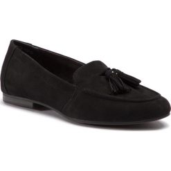 Półbuty TAMARIS - 1-24206-22 Black 001. Czarne półbuty damskie Tamaris, na co dzień, bez wzorów, ze skóry, bez obcasa, na obcasie, bez zapięcia. W wyprzedaży za 199,00 zł.
