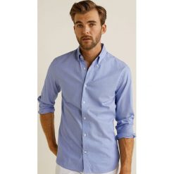 Mango Man - Koszula Quiana. Szare koszule męskie na spinki Mango Man, l, z bawełny, button down, z długim rękawem. Za 199,90 zł.