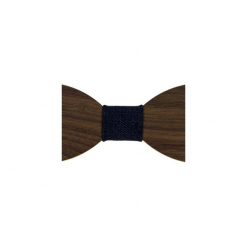 Mucha męska drewniana EM Men's Accessories. Brązowe muchy męskie Em men's accessories, z materiału, wizytowe. Za 99,99 zł.