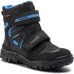 Śniegowce SUPERFIT - GORE-TEX 1-809080-0000 Schwarz/Blau. Czarne śniegowce chłopięce Superfit, bez zapięcia, gore-tex. Za 309,00 zł.