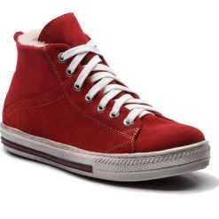 Sneakersy SERGIO BARDI - Isiata FW127373618GR 808. Czerwone półbuty damskie Sergio Bardi, na co dzień, bez wzorów, ze skóry, bez obcasa, na płaskiej podeszwie, bez zapięcia. W wyprzedaży za 199,00 zł.
