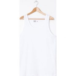 Koszulka basic z bawełny organicznej - Biały. Białe koszulki męskie House, s, bez wzorów, z bawełny, bez kołnierzyka, bez rękawów. Za 39,99 zł.