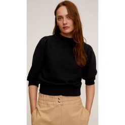 Mango - Bluza Arenita. Czarne bluzy damskie Mango, s, bez wzorów, z bawełny, bez rękawów, bez kaptura. Za 89,90 zł.