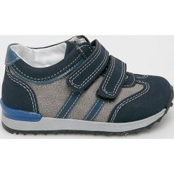 Kornecki - Buty dziecięce. Niebieskie trampki chłopięce Kornecki, bez wzorów, ze skóry, sportowe, z okrągłym noskiem, bez zapięcia. W wyprzedaży za 89,90 zł.