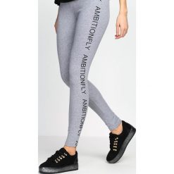Spodnie damskie: Szare Legginsy Sporty Star