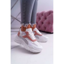 Sportowe Damskie Buty Gruba Podeszwa Różowe Sevana. Różowe buty sportowe damskie Tagless, bez wzorów, eleganckie. Za 99,00 zł.