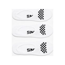 Vans 3-pack Skarpetki Biały. Białe skarpetki damskie Vans, w kratkę, z elastanu. Za 57,95 zł.