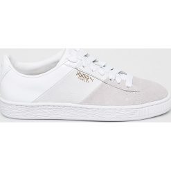 Puma - Buty Basket Remix. Białe buty sportowe damskie Puma, bez wzorów, ze skóry, sportowe. W wyprzedaży za 319,90 zł.