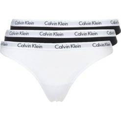 Majtki damskie: Calvin Klein Underwear CAROUSEL 3 PACK Stringi black/white