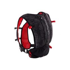 Plecak Do Biegania Trail 10 L Czarno-Czerwony. Szare plecaki męskie KALENJI, bez wzorów, z elastanu. Za 129,99 zł.