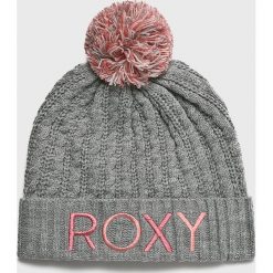 Roxy - Czapka. Szare czapki damskie Roxy, na zimę, z dzianiny. W wyprzedaży za 99,90 zł.