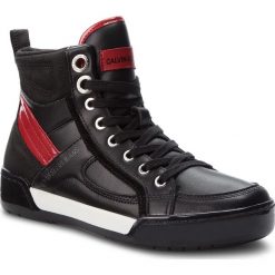 Sneakersy CALVIN KLEIN JEANS - Nikole R0806 Black/Black/Scarlet. Czarne półbuty damskie Calvin Klein Jeans, z jeansu. Za 879,00 zł.