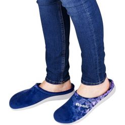 Kapcie damskie Inblu BS-35 Granatowe. Niebieskie koturny damskie Inblu, z bawełny. Za 45,00 zł.