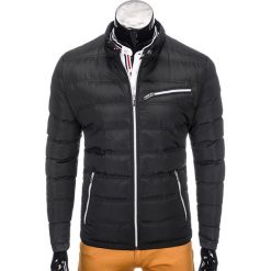 KURTKA MĘSKA PRZEJŚCIOWA PIKOWANA C209 - CZARNA. Czarne kurtki męskie marki Ombre Clothing, m, z poliesteru. Za 79,00 zł.
