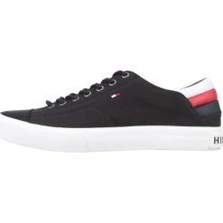 Tommy Hilfiger Tenisówki Czarny. Czarne trampki męskie TOMMY HILFIGER, bez wzorów, z materiału, bez zapięcia. Za 378,95 zł.