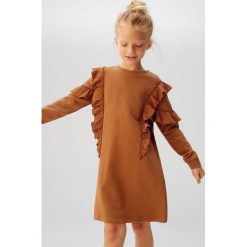 Mango Kids - Sukienka dziecięca Mili 110-164 cm. Sukienki dziewczęce z aplikacjami, z bawełny, casualowe, długie, maxi, proste. Za 89,90 zł.