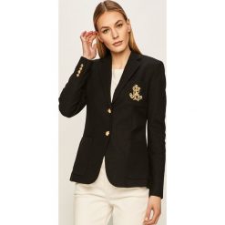 Lauren Ralph Lauren - Marynarka. Czarne kamizelki damskie Lauren Ralph Lauren, xs, z aplikacjami, z dzianiny, klasyczne, bez kaptura. W wyprzedaży za 769,90 zł.