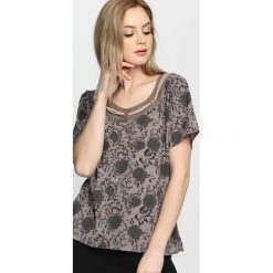 T-shirty damskie: Khaki T-shirt Curlicue