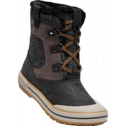 KEEN buty zimowe Elsa Premium Mid Wp W black/golden brown US 8,5 (39 EU). Brązowe buty sportowe damskie Keen, bez wzorów, z wełny, sportowe. W wyprzedaży za 445,00 zł.