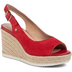 Espadryle GEOX - D Ponza D D02GVD 00021 C7000 Red. Czerwone espadryle damskie Geox, bez wzorów, ze skóry, bez obcasa, na obcasie. W wyprzedaży za 229,00 zł.