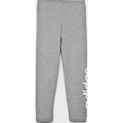 Adidas Performance - Legginsy dziecięce 110-170 cm. Szare spodnie dziewczęce adidas Performance, z nadrukiem, z elastanu. Za 89,90 zł.