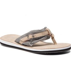 Japonki TAMARIS - 1-27109-22 Blk Vichy Comb 026. Brązowe klapki damskie Tamaris, bez wzorów, ze skóry ekologicznej, bez obcasa. W wyprzedaży za 79,00 zł.